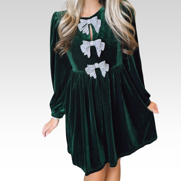 NWT Velvet Emerald Green Holiday Dress Size XL Shop Style Your Senses SSYS - Picture 1 of 4
